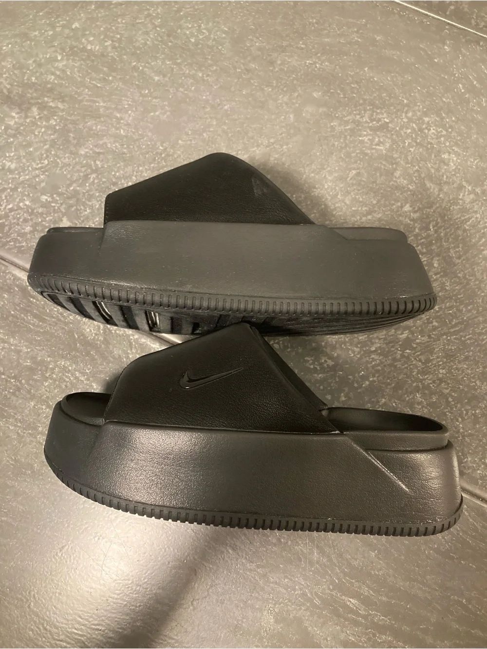 Nike Calm Elevation  Black womens slides